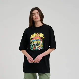 T-Shirt SANTA CRUZ "WINKOWSKI 8BALLER TRIP FRONT", Damen, Gr. XS (6), schwarz, Obermaterial: 100% Baumwolle, Shirts T-Shirt