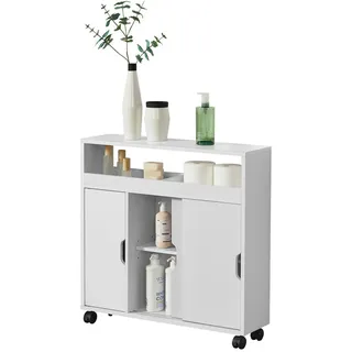 [en.casa] Lumijoki Badkommode 70 x 71 x 20 cm Weiß