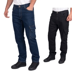 Bild Workwear LCPNT239 Sicherheits-Schreinerhose, Stretch-Jeans-Arbeitshose, blau, 36W/31R