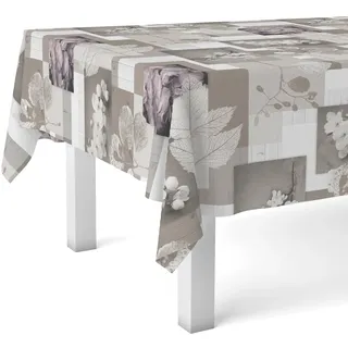 Martina Home Tischdecke aus Wachstuch Zen Leaves, einzigartig, 140 cm, rund