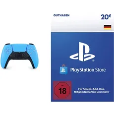 DualSense Wireless Controller Starlight Blue [PlayStation 5] + PSN Guthaben | 20 EUR | deutsches Konto | PS5/PS4 Download Code