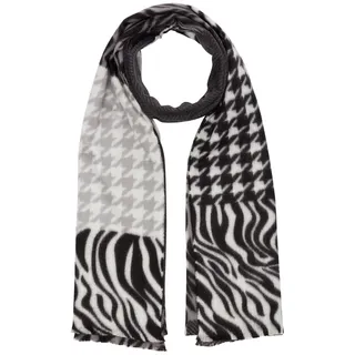 s.Oliver Schal Scarf Grey Placed Print grau mehrfarbig - Grau, Bunt