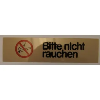 Wortschild Bitte nicht rauchen