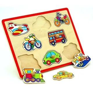 Viga Holz -Fahrzeuge, Formen-Puzzle