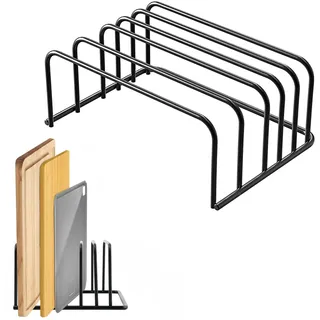 HRMGJH Schneidebrett Halter Schneidebretthalter,Schwarz Backblechhalter Backblech Halter Schneidebretthalter Aufbewahrung FüR Schneidebretter Backbleche Deckelhalter FüR KüChentöPfe