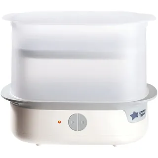 TOMMEE TIPPEE Sterilisator Super-Steam für bis zu 6 Babyfläschchen, Chemikalienfrei, Weiß