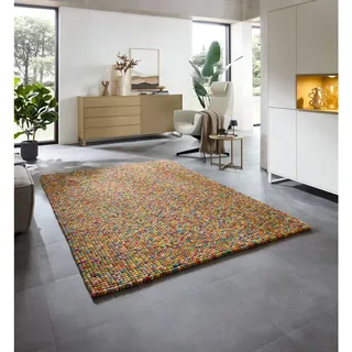 Theko Filzteppich Felty 140x200 cm , Multicolor , Textil , Abstrakt , Rechteckig , 140x200 cm , für Fußbodenheizung geeignet , Teppiche und Böden, Teppiche, Schafwollteppiche