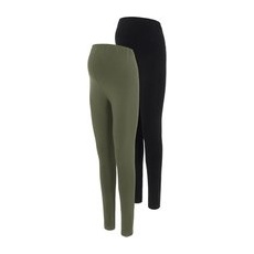 mamalicious Umstandsleggings MEMMA 2er-Pack Black/Thyme