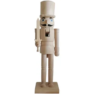 Mobili Rebecca Nussknacker Dekofigur 38 cm , Braun , Holz , 8x38x10 cm , Dekoration, Weihnachtsdekoration