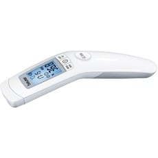 Beurer FT 90 kontaktloses digitales Infrarot-Fieberthermometer/Baby-Thermometer & BM 27 Oberarm-Blutdruckmessgerät mit Manschettensitzkontrolle