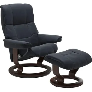Stressless Fußhocker "Mayfair" mit Classic Base, Gestell Braun, shadow blau paloma