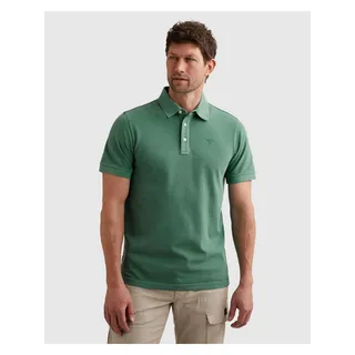 PME LEGEND Poloshirt "Short sleeve polo pique garment dyed" mit Logo Stickerei, deep sea