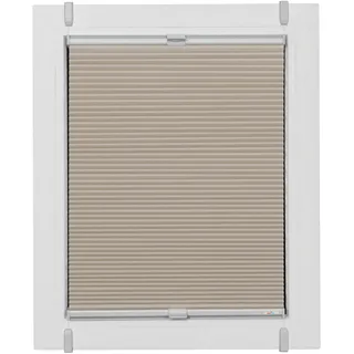 Plissee SUNLINES, beige (sand, weiß, weiß), B:68cm H:175cm, Obermaterial: 100% Polyester, Plissees, Plissee, verspannt mit Simply-Fix Klemmträger, Wabenplissee, nach Maß