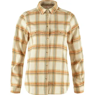 Fjällräven Damen Övik Heavy Flannel Hemd, Chalk White/Dune Beige, M