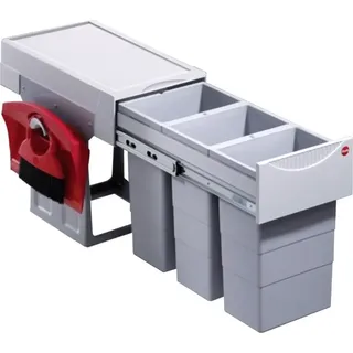 Hailo Abfallsammler 3666831 plus TZ Swing Terzett 3x 10 Liter - Hellgrau