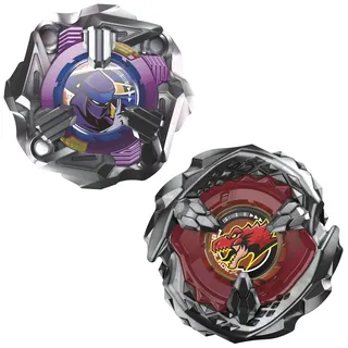 Hasbro Beyblade X Beat Tyranno 4-70Q & Knife Shinobi 4-80HN Dual Pack, Set