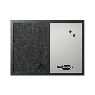Bi-Office Essentials Pinnwand Filz 90 (B) x 60 (H) cm Schwarz, Silber
