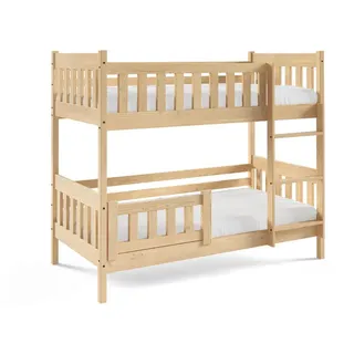 masseno Etagenbett Lucia 80 x 160 cm Kiefer massiv hellbraun bronze