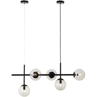 Brilliant Ariol 1-flg. 93 cm rund schwarz, Metall mit Rauchglas