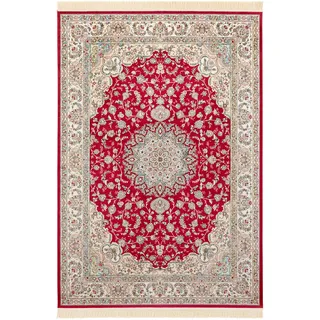 NOURISTAN Teppich »Antik Nain«, rechteckig, 5 mm Höhe, Orientalisch mit Fransen, Orient, Wohnzimmer, Schlafzimmer, Esszimmer NOURISTAN grün/rot B: 195 cm   1 St.