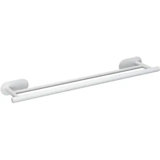 Wenko »Turbo-Loc® Modell Duo Orea« aus Edelstahl, Befestigen ohne Bohren, 60 cm, weiß