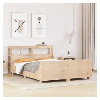 vidaXL Massivholzbett ohne Matratze 160x200 cm Kiefernholz