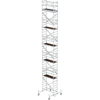 Günzburger Steigtechnik Rollgerüst 0,75 x 1,8 m mit Fahrbalken Plattformhöhe 10,45 m - 154045