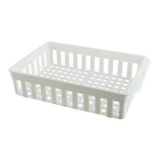 Gies giesline Kühlschrankkorb, weiß, Aufbewahrungskorb geeignet für den Kühlschrank, Maße (L x B x H): 34,5 x 22,5 x 8 cm