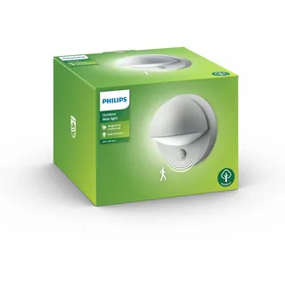 Philips Außenwandleuchte Aluminium/Kunststoff/Metall 195,0 cm E27 inkl. Bewegungsmelder grau