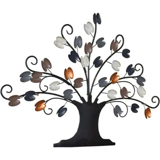 Hofmann Living And More HOFMANN LIVING AND MORE, Wanddekoobjekt »Wanddekoration« Baum aus Metall, grau