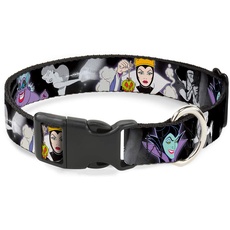 Buckle-Down Plastic Clip Collar - Villains Hexing Princess' Scenes Color/Black/White - 1" Wide - Fits 9-15" Neck - Small