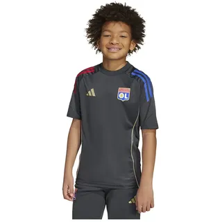 Adidas Olympique De Lyon Tiro 25/26 Competition Training Junior-kurzarm-t-shirt - Carbon / Hazy Beige - 11-12 Jahre