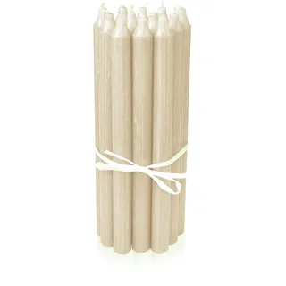 LUMELY dänische Premium Stabkerzen Elfenbein, 12er Pack, Höhe 29cm, Ø 2,2cm, Brenndauer ca. 14 Stunden, zylindrische Leuchterkerzen, Deko Kerzen Set, Kerzen Skandinavisch