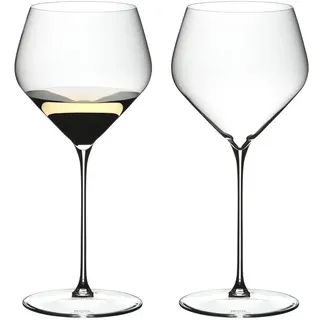 Riedel Vorteilset 4 x  2 Stück RIEDEL Veloce Chardonnay 6330/97 und 4 EKM Living Trinkhalme aus Edelstahl