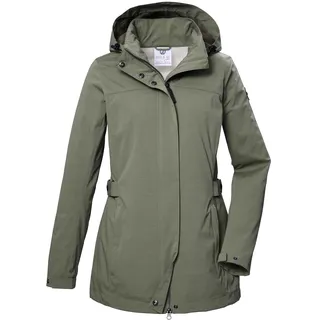 G.I.G.A. DX by killtec Damen Softshelljacke/Outdoorjacke mit abzippbarer Kapuze GS 75 WMN SFTSHLL JCKT, olivgrün, 38,