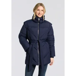Boss ORANGE Steppjacke »Piobella Premium Damenmode« Regular Fit, tailliert, mit Gürtel, blau