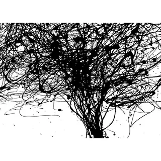 Komar Vliestapete , Schwarz, Weiß , Abstraktes , 350x250 cm , Fsc , Tapeten & Wandverkleidungen, Vliestapeten