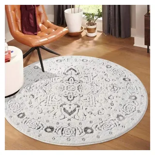 Carpet City »LOUNGE 0638« rund 15 mm Höhe Kurzflor-Teppich Modern, Hoch-Tief-Struktur, Wohnzimmer, Schlafzimmer,