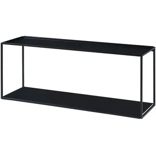 [en.casa] Wandregal Notodden , Metall , 2 Fächer , 90x35x25 cm , Wohnzimmer, Regale, Wandregale