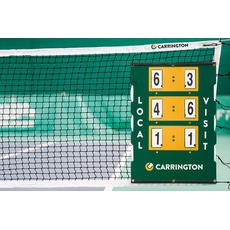 Tennis Anzeigetafel - Spielstandanzeiger aus uPVC-Wetterfest - schwarz/orange - ENGLISCH (Home-Guest) oder FRANZÖSISCH (Locaux - Visiteurs) - 60 x 46cm (Englisch (Home : Guest) - 60 x 46cm)