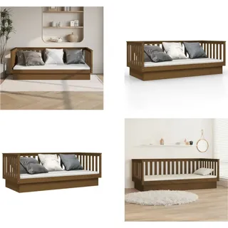 vidaXL Tagesbett Honigbraun 80x200 cm Massivholz Kiefer - Tagesbett - Tagesbetten - Schlafsofa - Sofabett - Braun