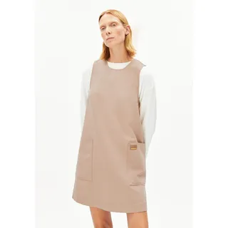 WORKWEAR CANVAS MINI-KLEID |  100% Bio-Baumwolle - braun (S)