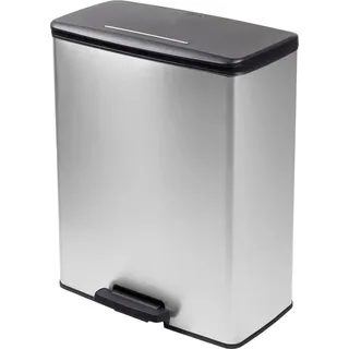 Curver Deco bin slim 254610 Mülleimer 65l (B x H x T) 480 x 615 x 280mm Silber, Schwarz 1St.