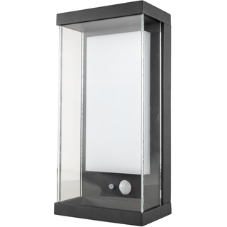 REV LUMUS 150 Solarleuchte Garten, Außenlampe mit Bewegungsmelder, Wandleuchte aussen, 150lm, 3000K, 2W, IP65, schwarz