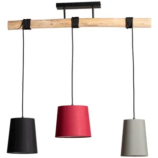 Lindby Pendelleuchte Amilia (Für Kinder, Junges Wohnen) aus Textil (3 flammig E27) - Hängeleuchte Esstischlampe Hängelampe Wohnzimmerleuchte