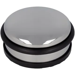 Westcott Türstopper aus Edelstahl | Runder Türstopper mit 1,2kg Eigengewicht | Türschonender Gummiring | Extra rutschfeste Unterseite | ⌀ 10cm, Höhe 4cm | Stabil bei Durchzug | E-19001 00