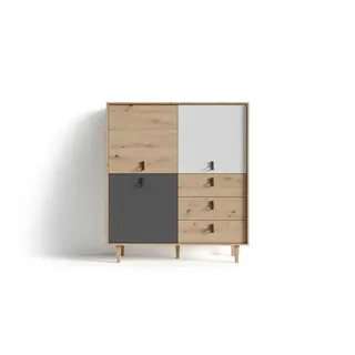 byLIVING by Living Highboard Bill ¦ braun ¦ Maße cm B: 120 H: 135