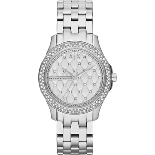 Armani Exchange Watch for Women, Quartz Three Hand Movement and 36mm Case Size with Stainless Steel Strap