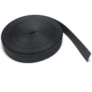 On1shelf 25 mm breites schwarzes Nylon-Gurtband, robustes Polypropylen-Gurtband, 10 m (25 mm)