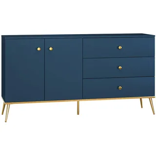 Petits-meubles Sideboard Thalia Blau , Holzwerkstoff , 160x85x40 cm , Kleinmöbel, Kommoden, Sideboards